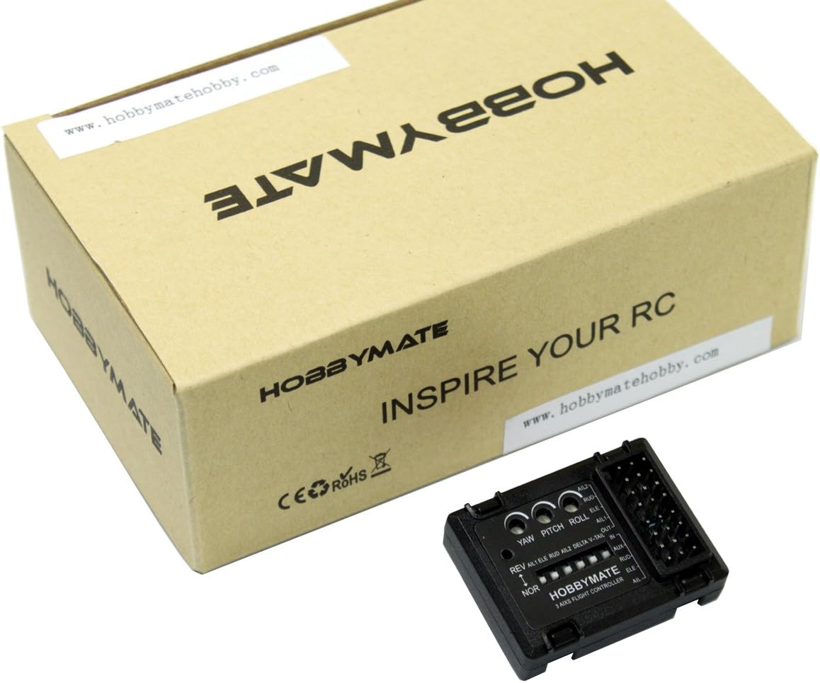 HOBBYMATE 3 Axis Gyro Stabilizer for Rc Airplane, Delta Wing, Rc Gliders, Parkflyer