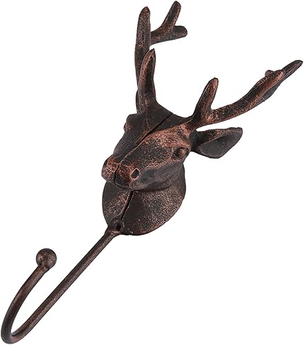 Gancho de cabeza de ciervo, gancho de ciervo, gancho para la cabeza de cornamenta de ciervo, gancho para colgar en la pared de animales, gancho para