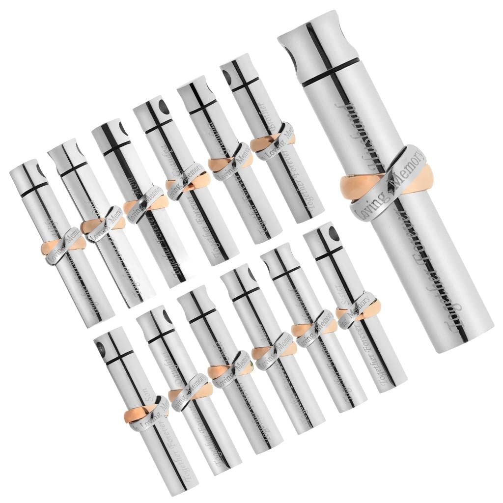 LOOM TREECremation Jewelry Together Forever Love Cylinder Pendant Memorial Dad