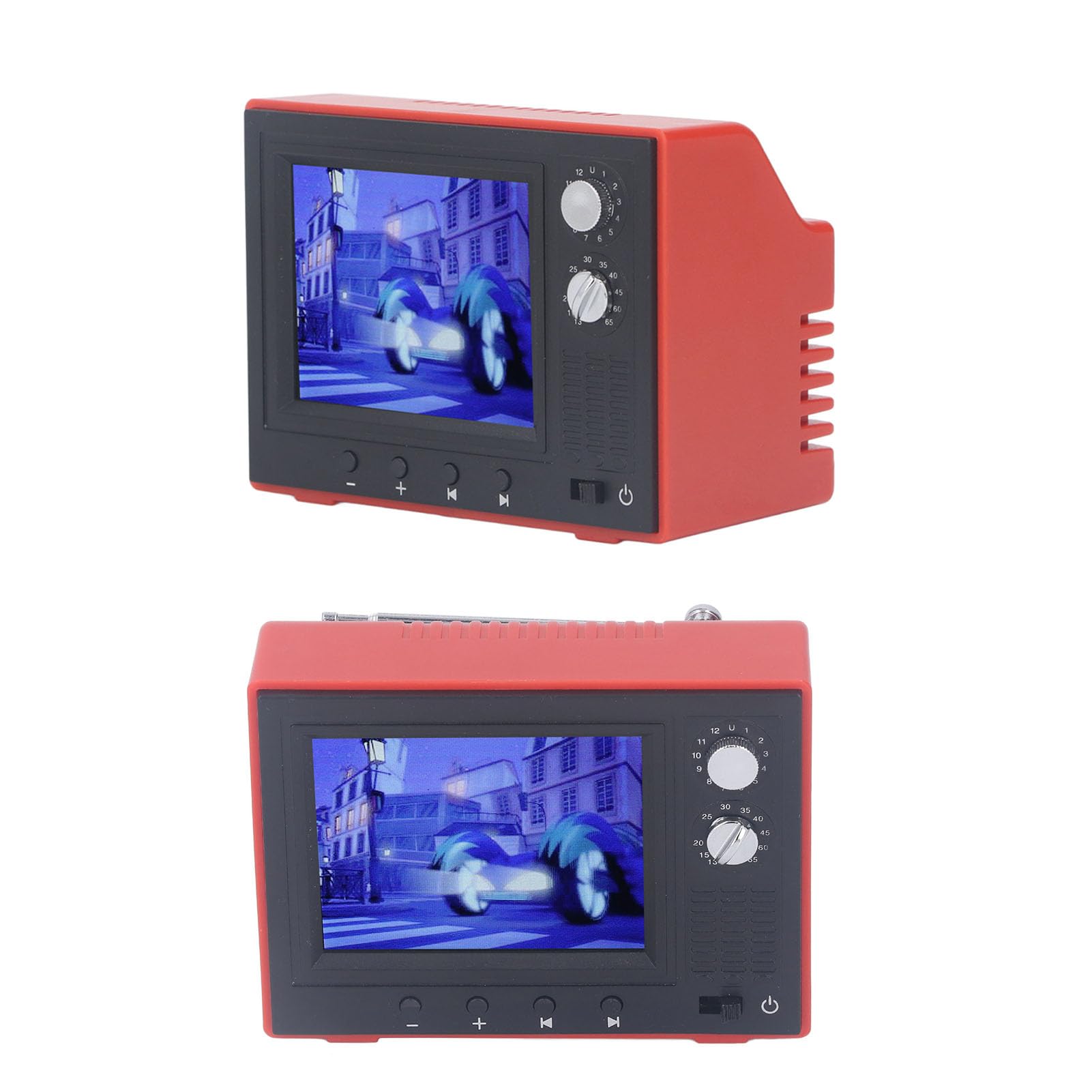 TV per Casa delle Bambole, TV in Miniatura in Plastica Riproducibile Vecchio Stile per Casa delle Bambole Fai-da-te