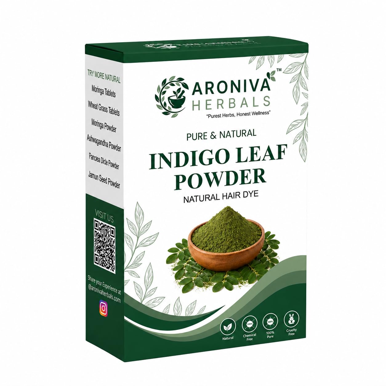 Pure Indigo Powder for Hair Dye - 100% Organic Indigo Leaves Powder for Natural Black & Brown Hair Color (200g)-picture-15