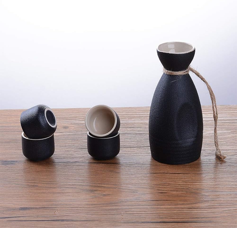 Sake Set of 7 Pieces Chinese Style Traditional Retro Porcelain Crafts Ideal for Japanese Sake
