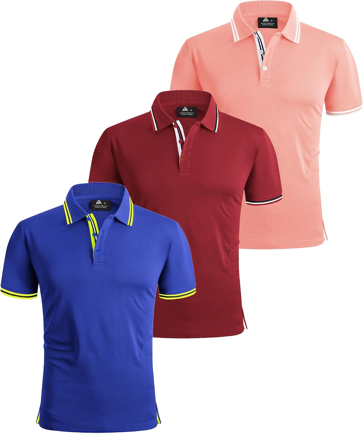 SECOOD Men's Polo Shirt Moisture Wicking Summer Short Sleeve Tennis Golf Shirts Casual Stylish