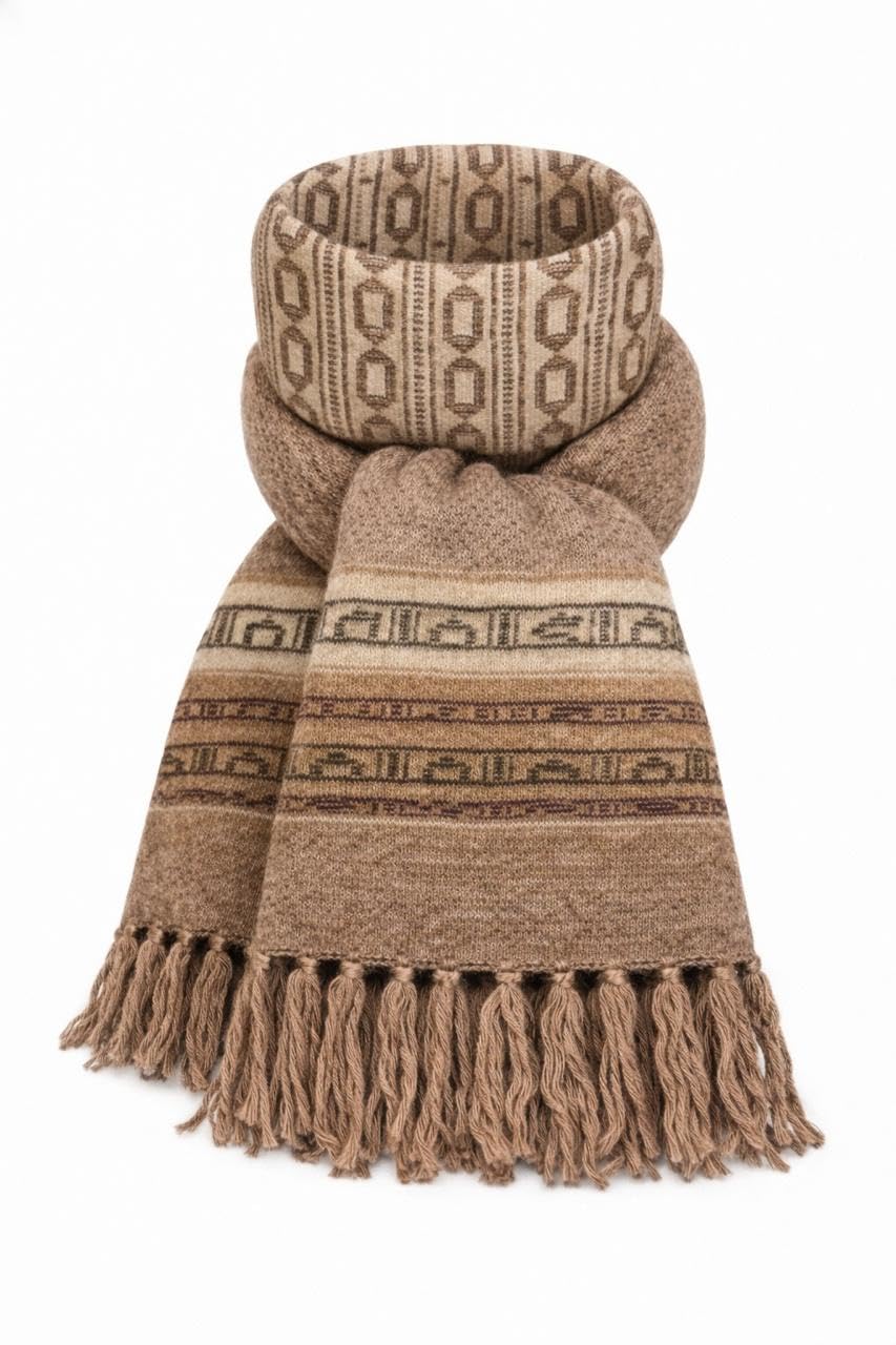 Premium Checkered Winter Muffler Scarf for Men & Women | Soft Warm Acrylic Wool | Stylish Tassel Design | Unisex Cold Weather Wrap-picture-48