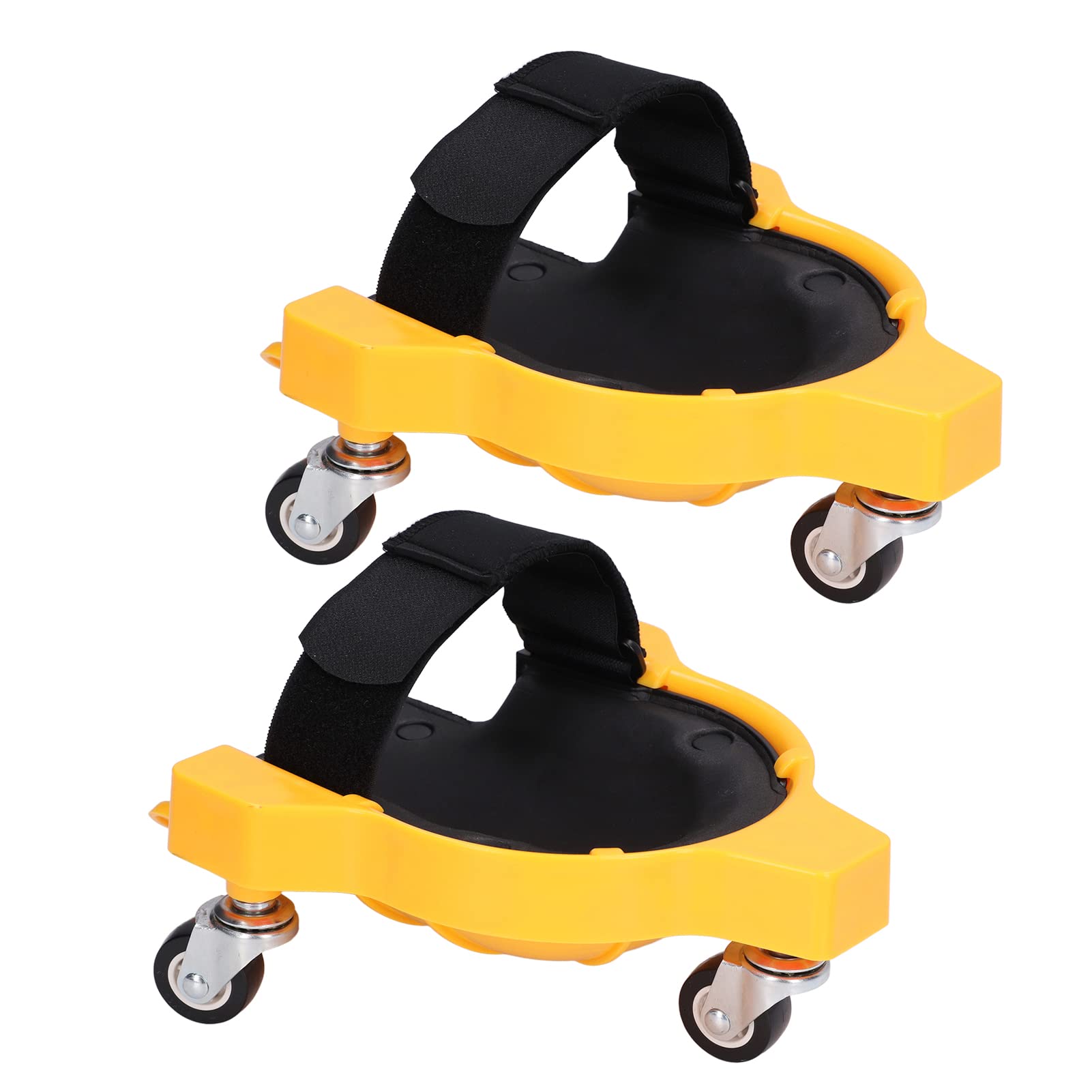 Cryfokt Rodilleras Rodantes con Forro Suave y Duradero para Trabajadores de la Construcción, 1 par de Cojines Deslizantes para Rodillas con Ruedas Universales, Amarillo