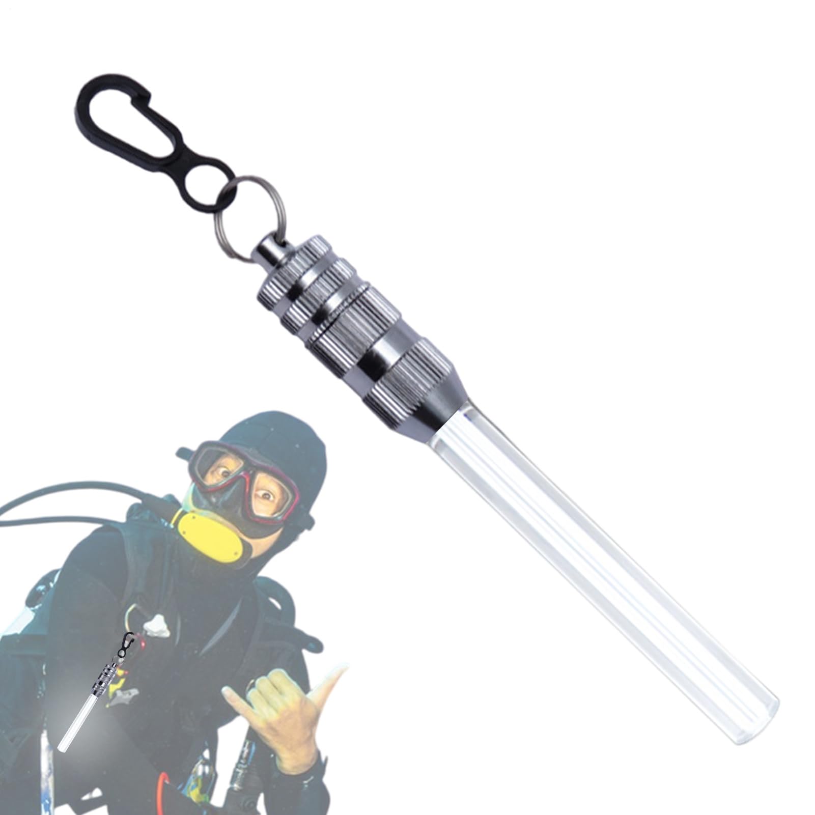Linterna subacuática impermeable de 2 modos con luces LED para buceo recreativo 8