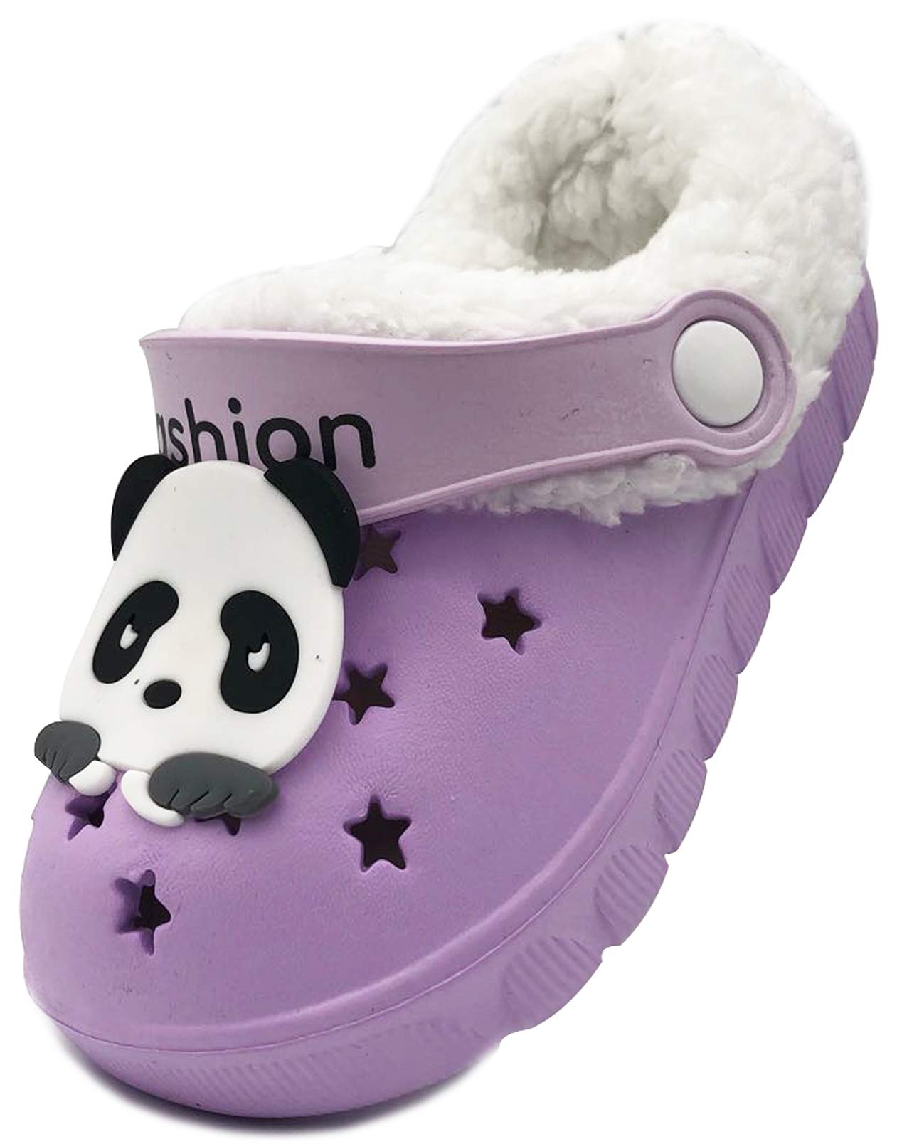 Vorgelen Bambini Invernali Zoccoli e Sabot Ragazzi Morbide Pelliccia Pantofole Ragazze Caldo Casa Ciabatte Antiscivolo Confortevole Scarpe da Giardino All'aperto/Interno 18.5-32 EU