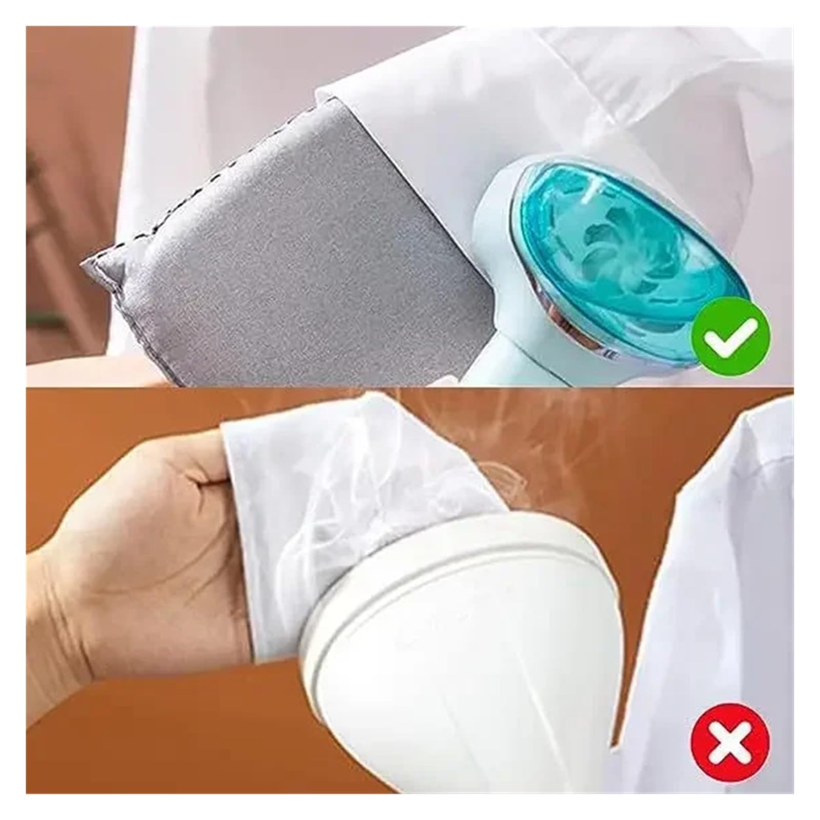 Kleidungsdampfer Bügelhandschuhe Isolierte Handschuhe mit Handbügelbrett Home Garment Steamer Wasserdichter Anti-Dampf-Handschuh Tragbarer Mini-Bügeleisenhalter für Kleidung Hemden Bügeln(Mix-10PCS)