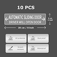 Vista 5 de Adhesivo automático para puerta corredera de vinilo de 8 x 2 pulgadas, autoadhesivo, para advertencia de conductor, para ventana, coche, taxi
