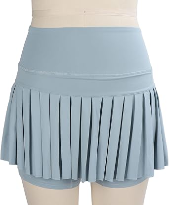 Womens Pleated Tennis Skirt, Athletic Skorts with Pockets Shorts Breathable Stretchy Fashionable for Running Active Workout XL
