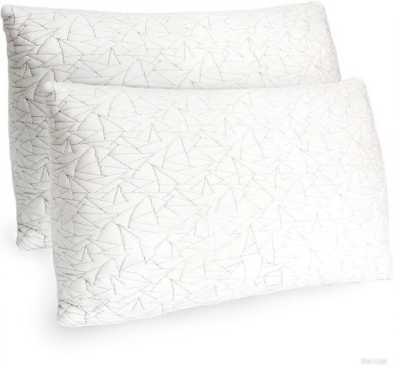 Queen Size Memory Foam Pillows - 2-Pack with CertiPUR-US Certified, Detachable Bamboo-Derived Viscose Cover, Adjustable Firmness with Bonus Fill, Machine-Washable Support Core