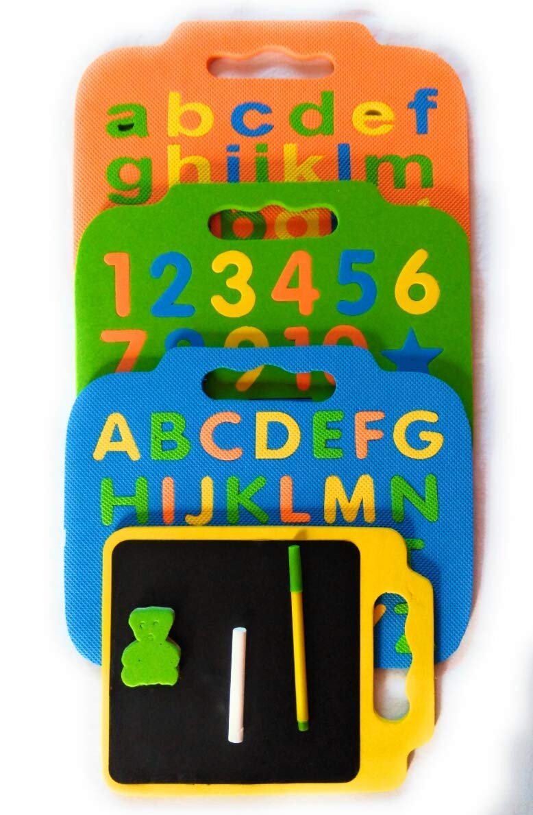 FUTUREZ KEY ® Combo of 2in1 Board and EVA Foam Alphabets for Kids (2 Sided White Black , 69 Pieces Washable, Floating and Colourful Capital Small Letters, Numbers and Shapes) (B07HWWPM8K) Amazon Price History, Amazon Price Tracker