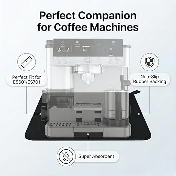 Sliding Mat for Coffee Machine, Anti-Slip Bottom Pad, Coffee Machine Accessories, Compatible with Ninja Luxe ES601UK ES701UK Series, Non-Slip Kitchen Mat for Coffees Bar & Countertop Protection