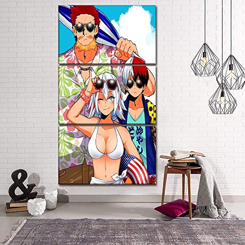 Tableau triptyque animation moderne pour décoration murale de salon - 4