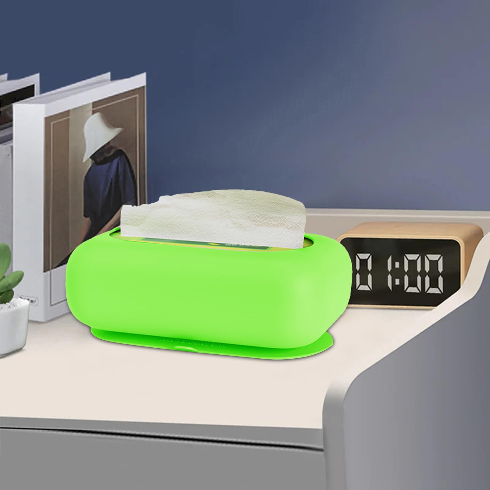 Amazon｜吸盤ティッシュボックス、シリコンミラーティッシュ