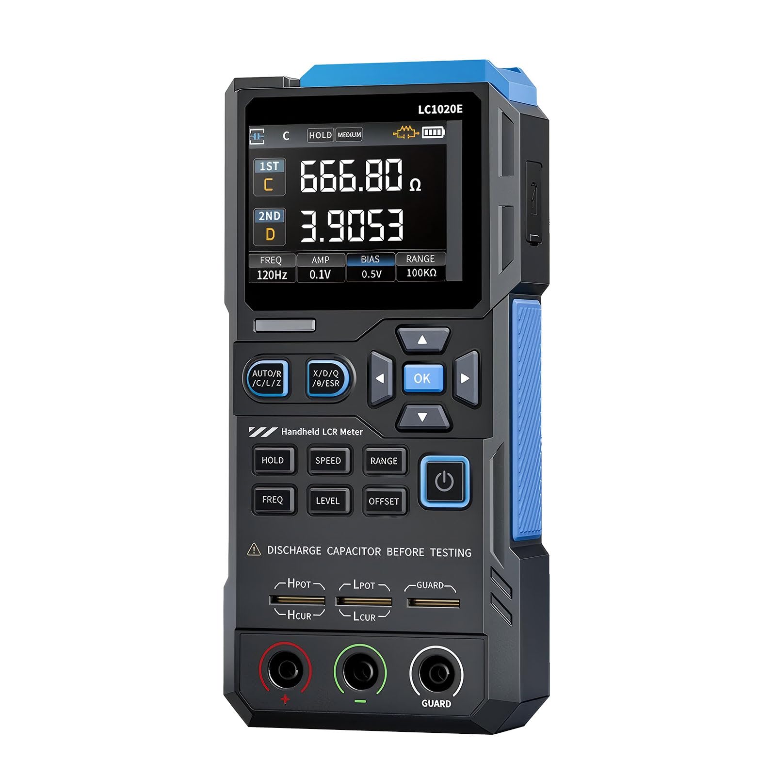 Misuratore funzioni multiple Tester capacità resistenza portatile con frequenza selezionabile da 100 Hz a 100 kHz per misuratore smistamento componenti elettrici da laboratorio