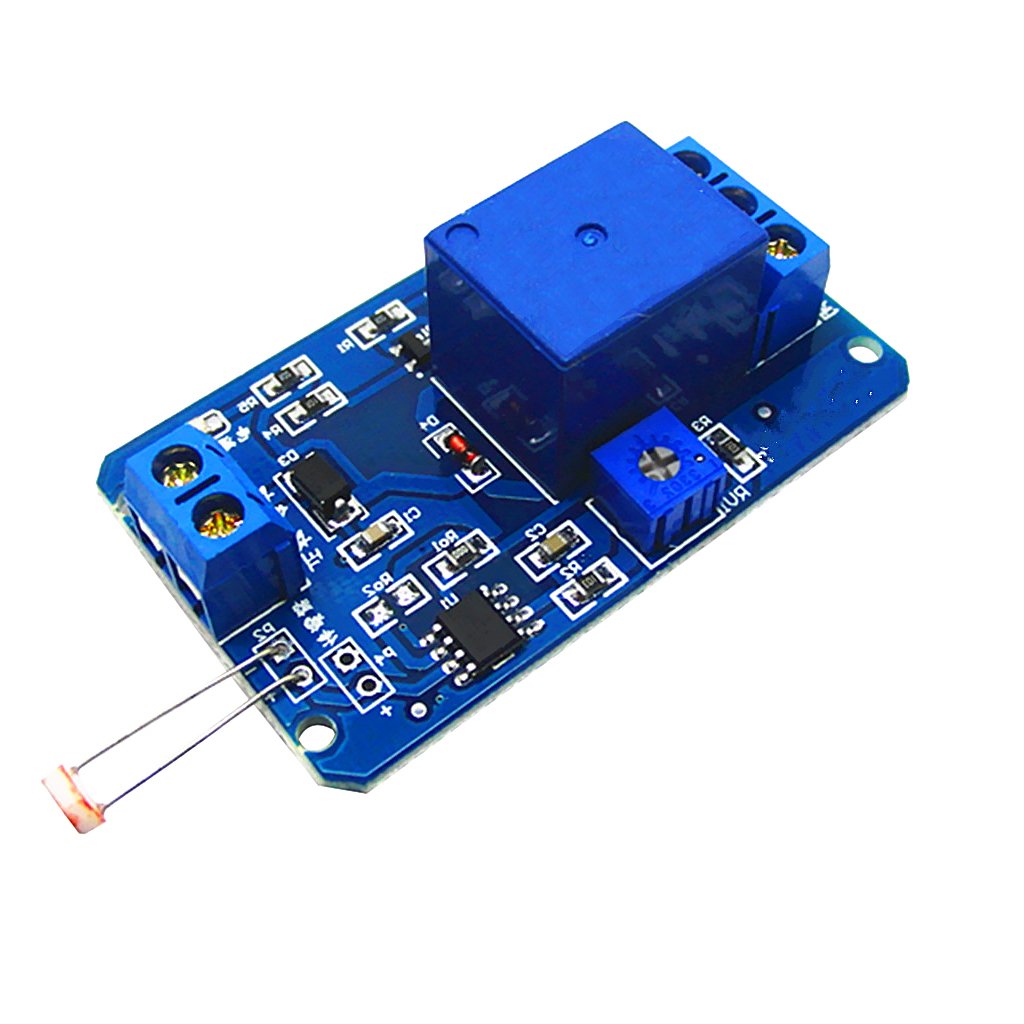 FLAWISH 12V Light Control Switch Photoresistor Relay Module Detection 55 ×33 ×15 mm for Arduino Controlling Street Lights