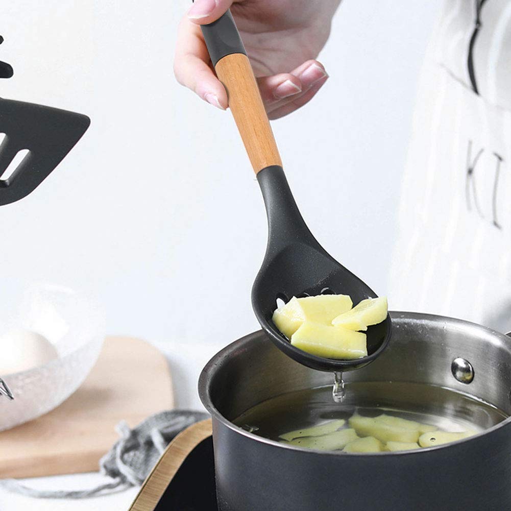 9 Stück Silikon hitzebeständig Antihaft-Küchenspatel Löffel Kochen Backutensilien