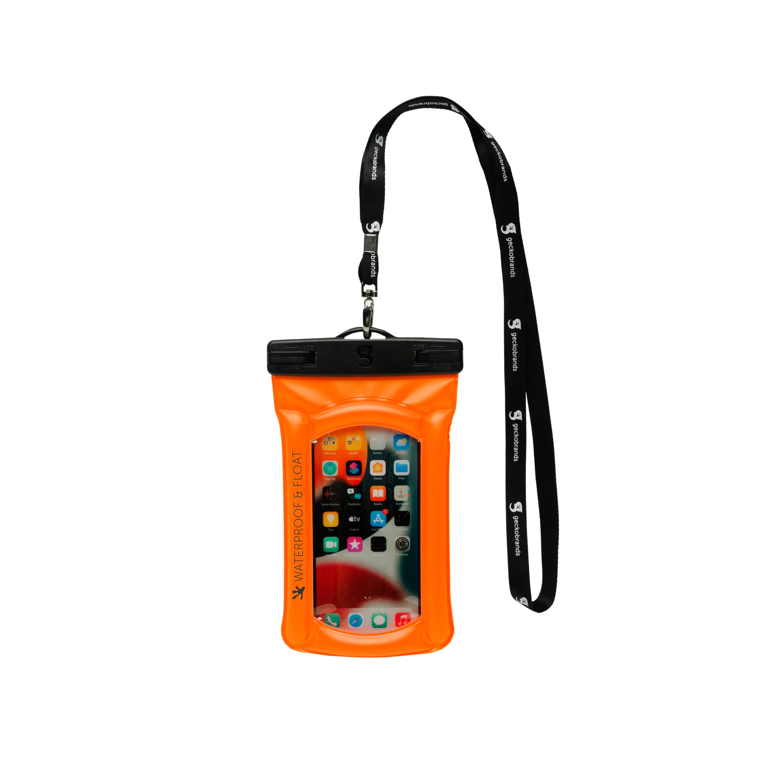 geckobrands Float Phone Dry Bag - Waterproof & Floating Phone Pouch – Fits Most iPhone and Samsung Galaxy Models