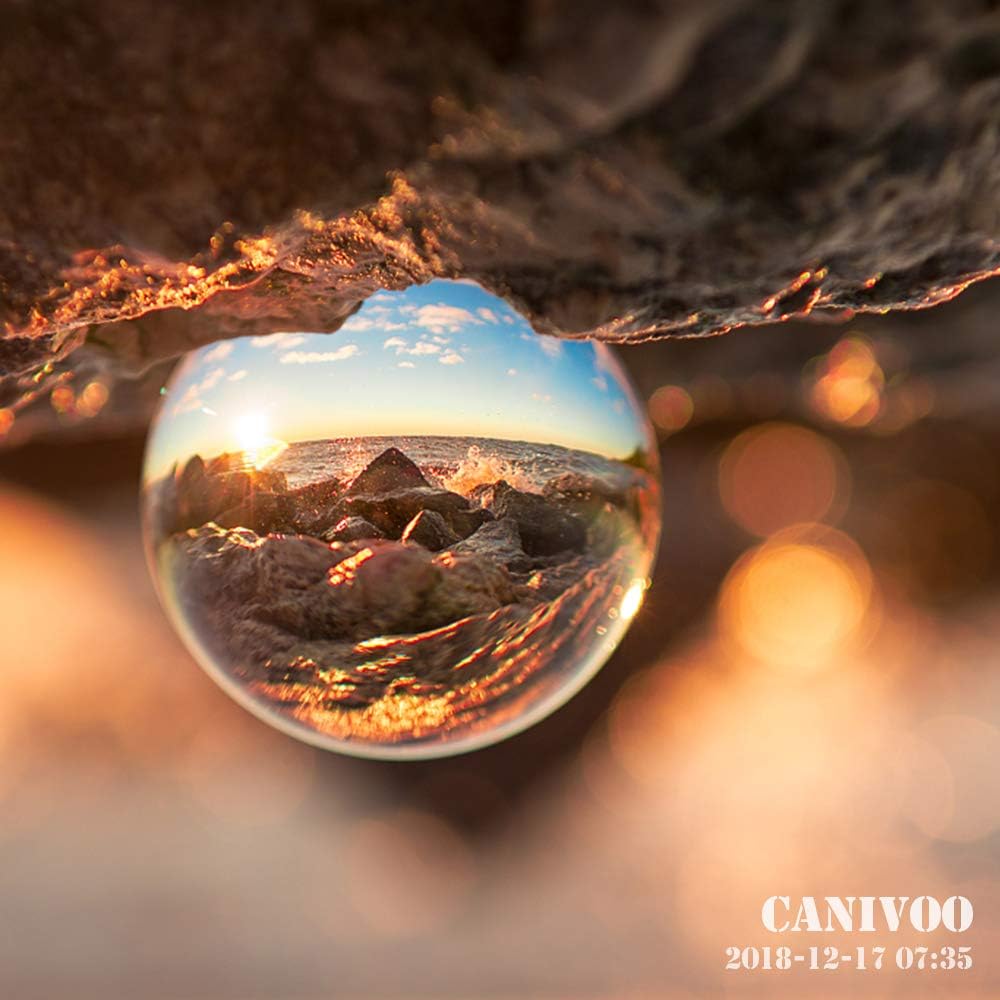 Canivoo Photograph Crystal Ball with Crystal Stand, LenBa Pro Original K9 Clear Lens Ball (K9 Glass, 110MM/4.3")
