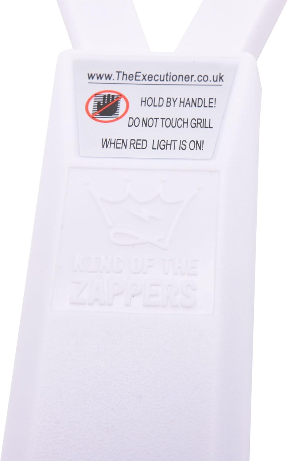 The Executioner Fly Zapper Mosquito, Wasp, Bug, Insect Killer Swatter Electric Fly Zapper Racket Single Layer for Efficient Zapping Indoor Outdoor (White)