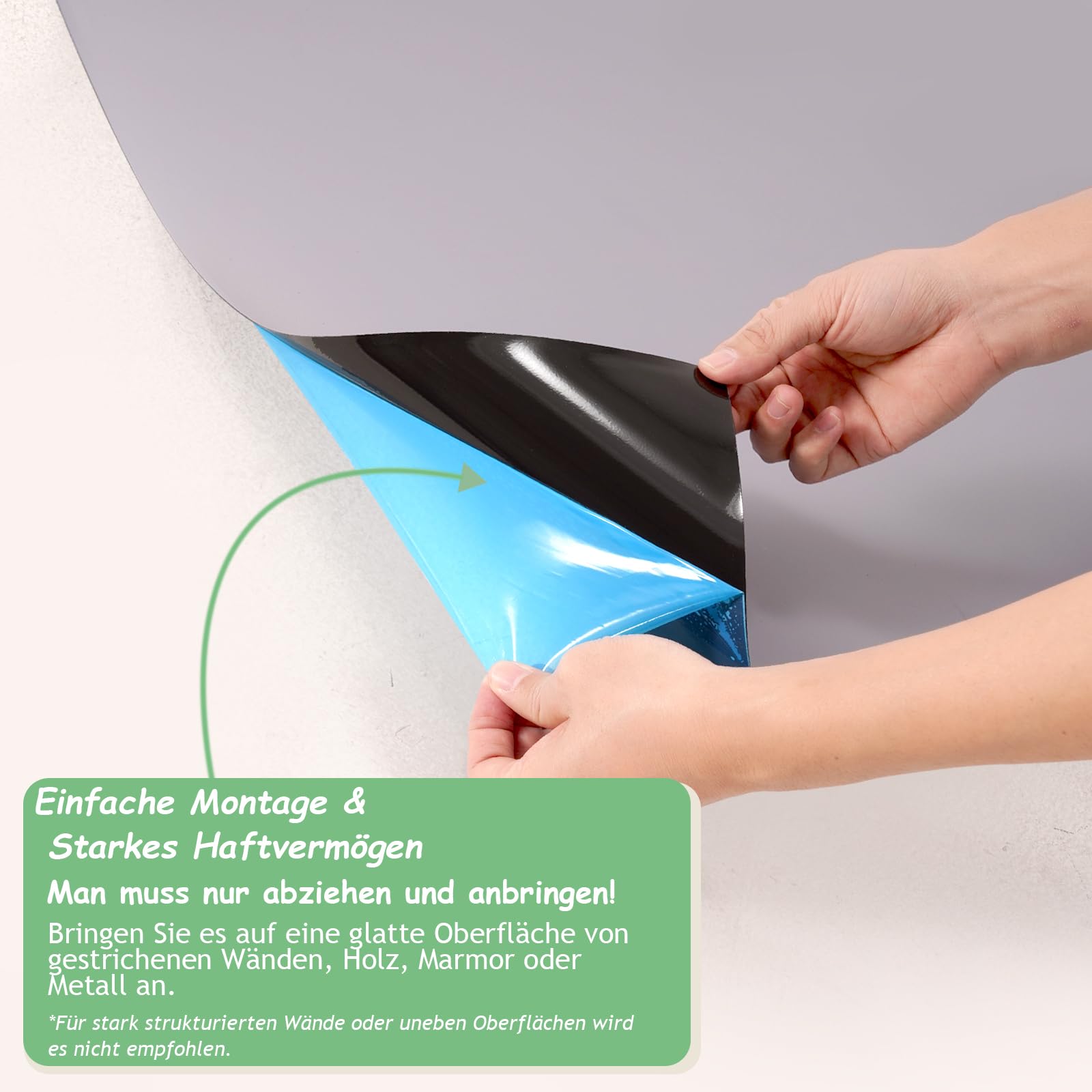 Lavagna Magnetica da Parete : Lavagna Adesiva Arco 80×100 cm Lavagna Cancellabile per Bambini | Inclusi 3 Gesso Senza Polvere, 1 Pannello, Foglio Adesivo per Uffici, Sale Giochi （Grigio Chiaro）