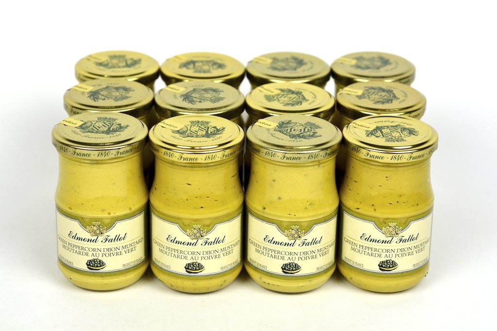 Edmond Fallot Dijon Mustard with Green Peppercorns 7.4Oz Case of 12 Units - Wholesale
