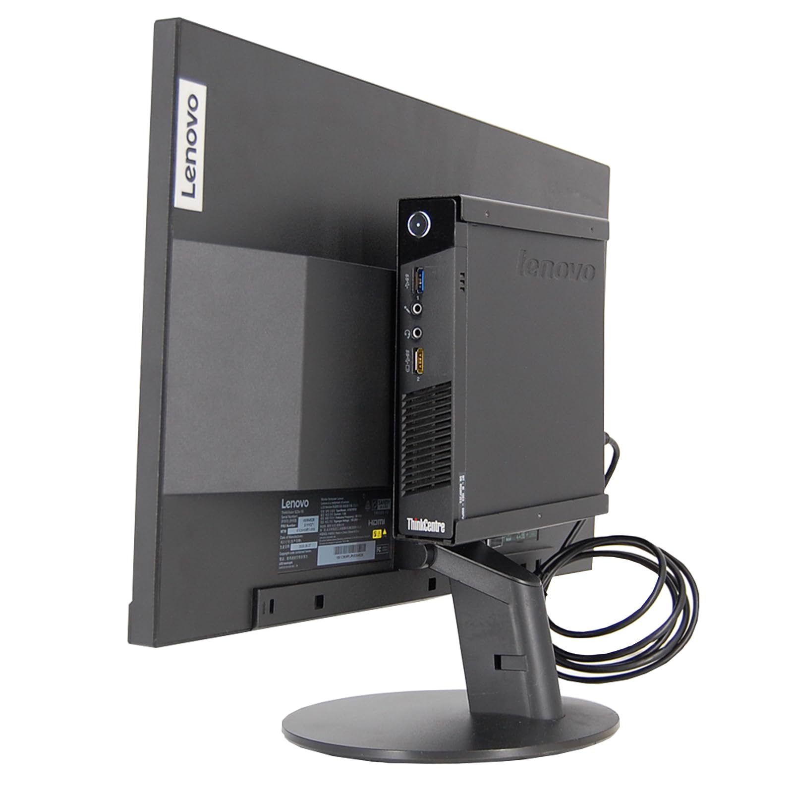 Lenovo Kit todo en uno, pantalla de 22 pulgadas Full HD, procesador Core i3-4130T, memoria RAM 8 GB, disco SSD 240 GB, Win 11 Pro (reacondicionado)