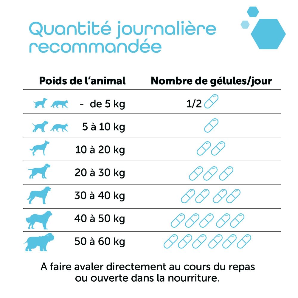 MP Labo Anxivet® - Favorise Le Bien-être et l'Adaptation Face aux Situations Stressantes du Quotidien pour Chien et Chat (500 MG 56 UI 30 gélules)