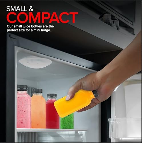 Miniatura 6 de Botellas de jugo de 12 onzas con tapas para jugo paquete de 12  Botellas de plástico vacías transparentes reutilizables  Recipientes de 12 onzas