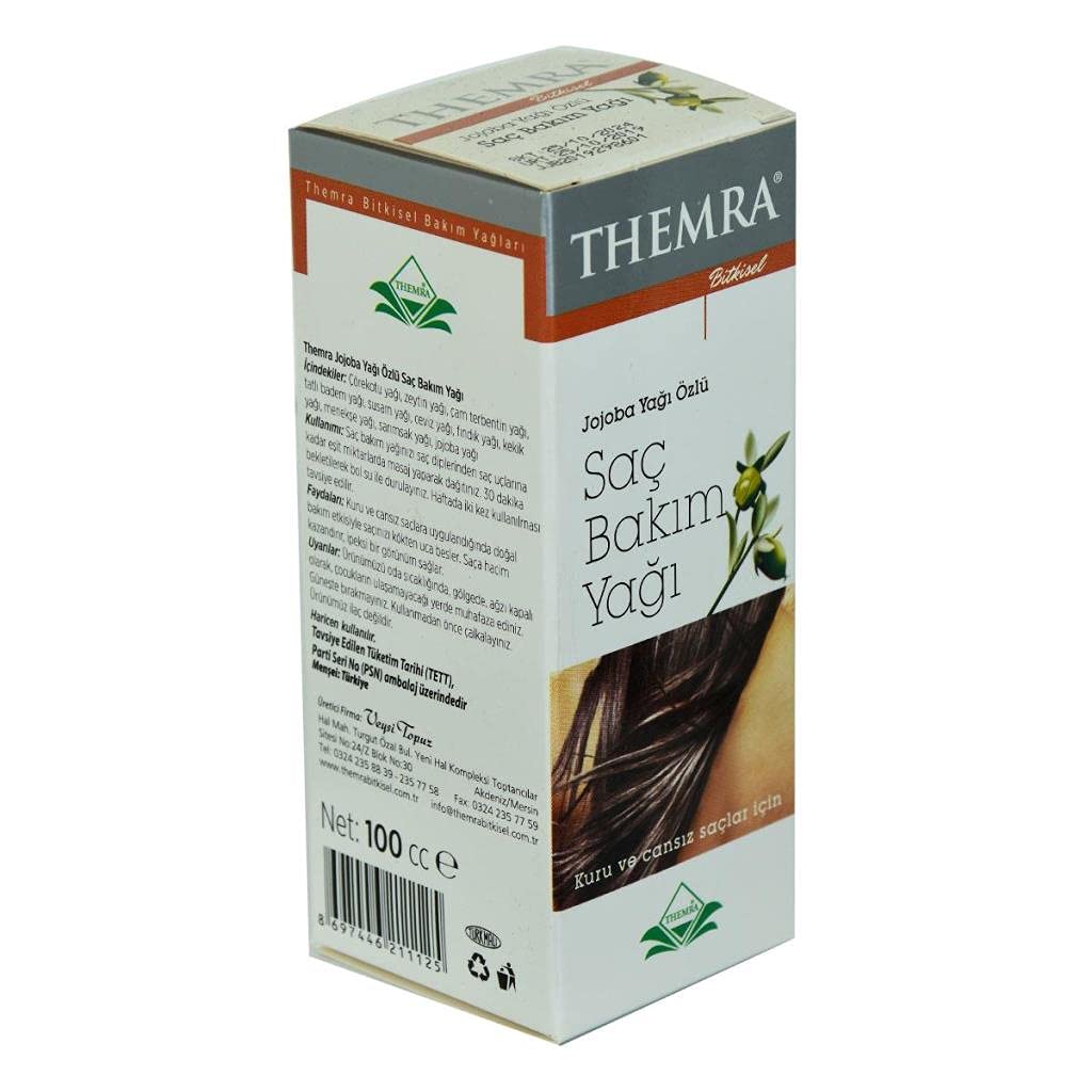 Themra Saç Bakım Yağı 100cc Kuru Cansız Saçlar Jojoba Yağı Özlü