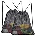 2-Pack Mesh Drawstring Bag, Sport Equipment Storage Bag for Beach, Swimming