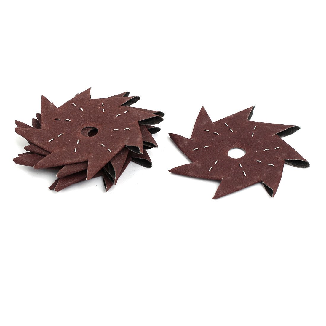 Aexit 4-inch 150 Abrasives Grits Pinwheel Shaped Octagonal Abrasive Sandpaper Buffing Tool 5pcs Model:10as436qo612