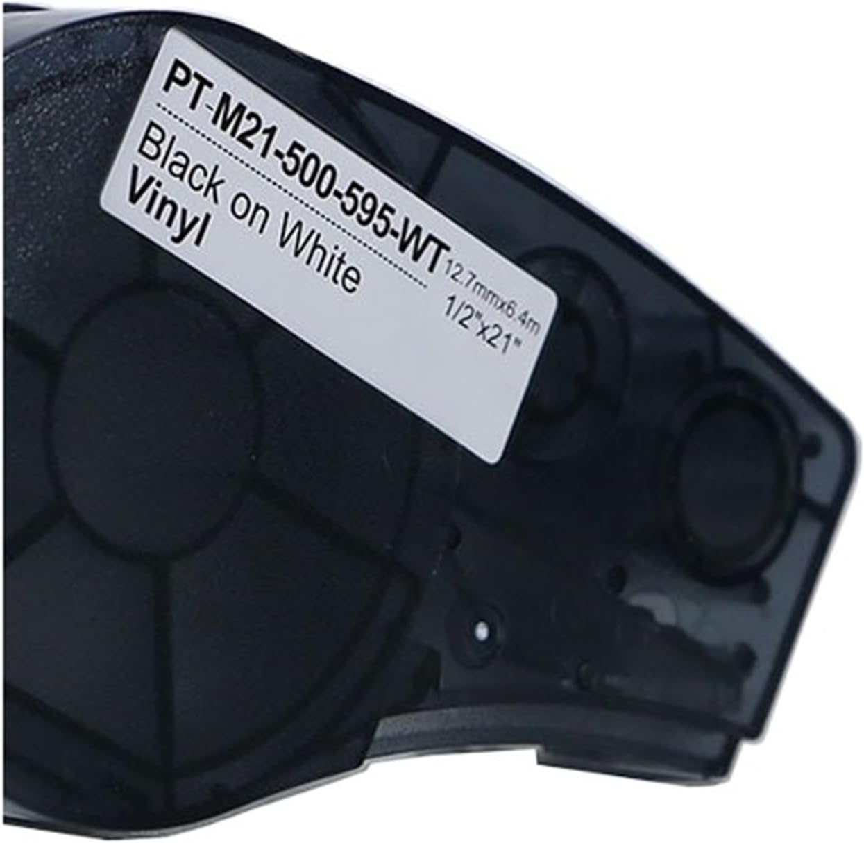 Replacement Black White & Color Vinyl Label Tape M21-375-595 M21-500-595 M21-750-595 Compatible Lab Printer(M21-375-595-YL-BK)
