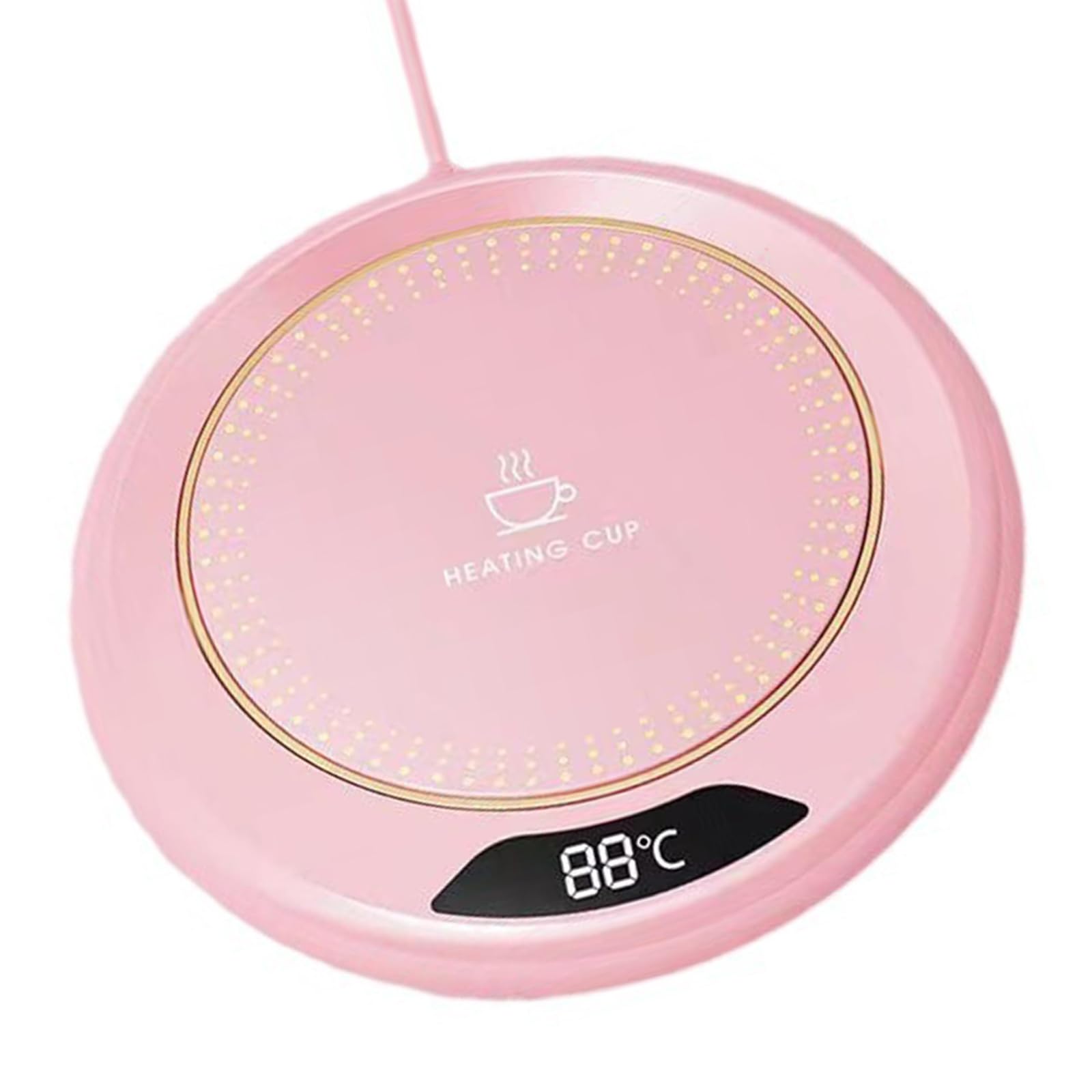 Yhplxyuus Desktop Beverage Warmer Cup Warming Plate Portable Cup Heater Small 3 Speed Heating Coasters ABS Texture for Winter USB Heating Pad