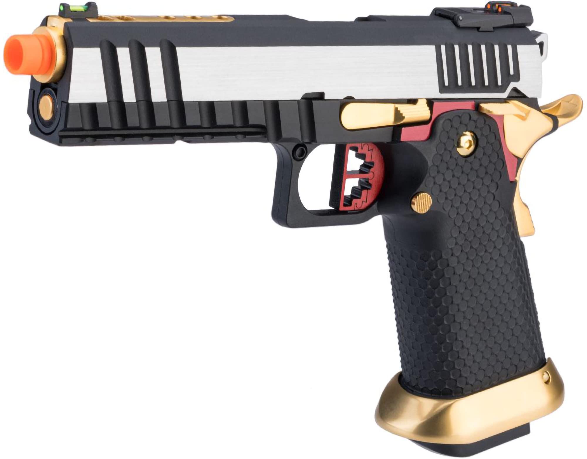 Evike Airsoft - AW Custom Full Auto Ace Competitor Hi-CAPA Gas Blowback Airsoft Pistol (Package: Two-Tone/Green Gas/Gun Only)
