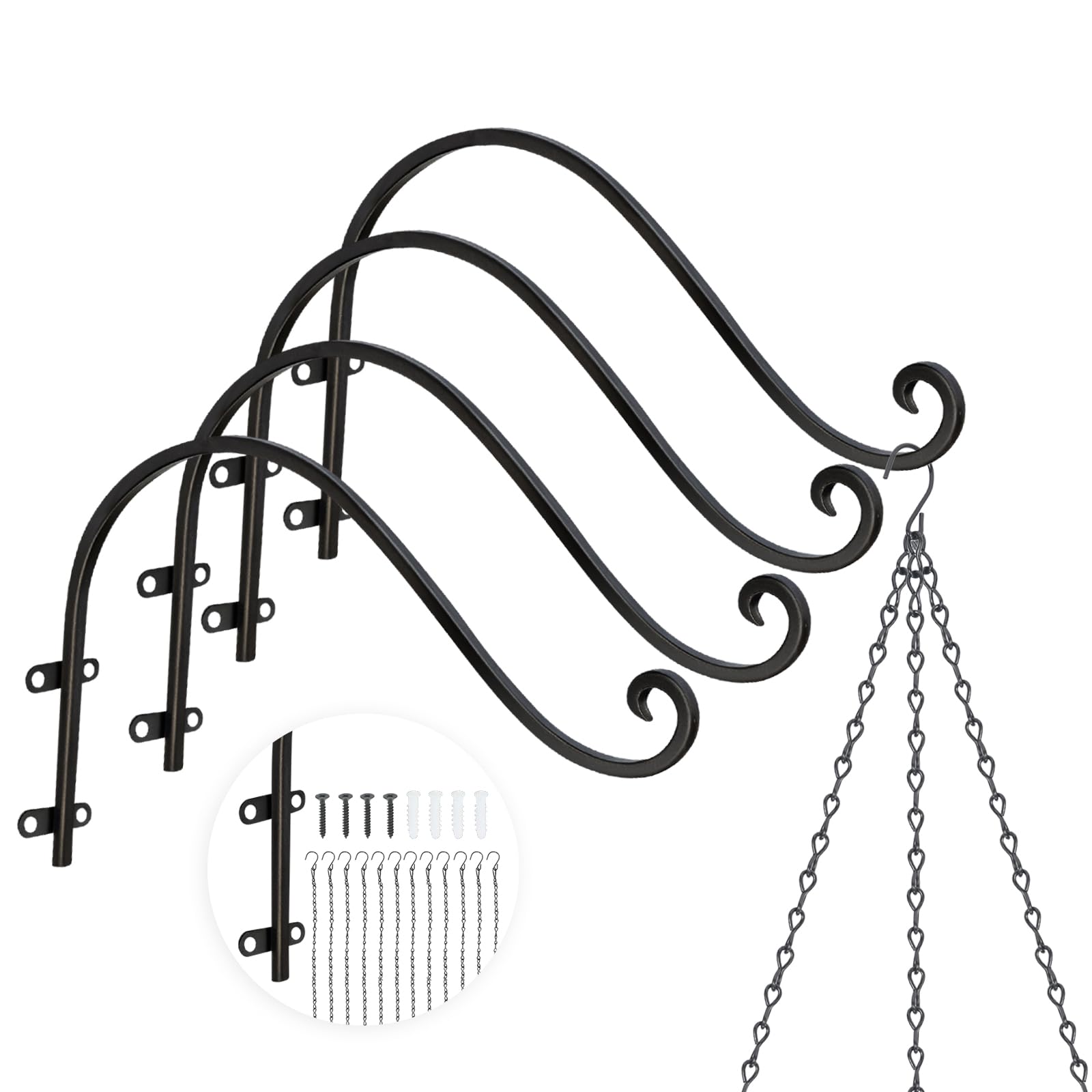HowRU 4-Pack Plant Hanger with Chains