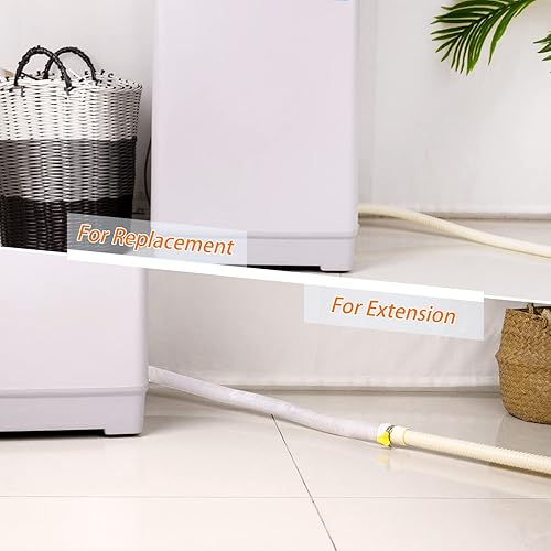 Miniatura 6 de MyLifeUNIT Kit de extensión de manguera de desagüe para lavadora Ajuste universal para toda manguera de desagüe 6 pies
