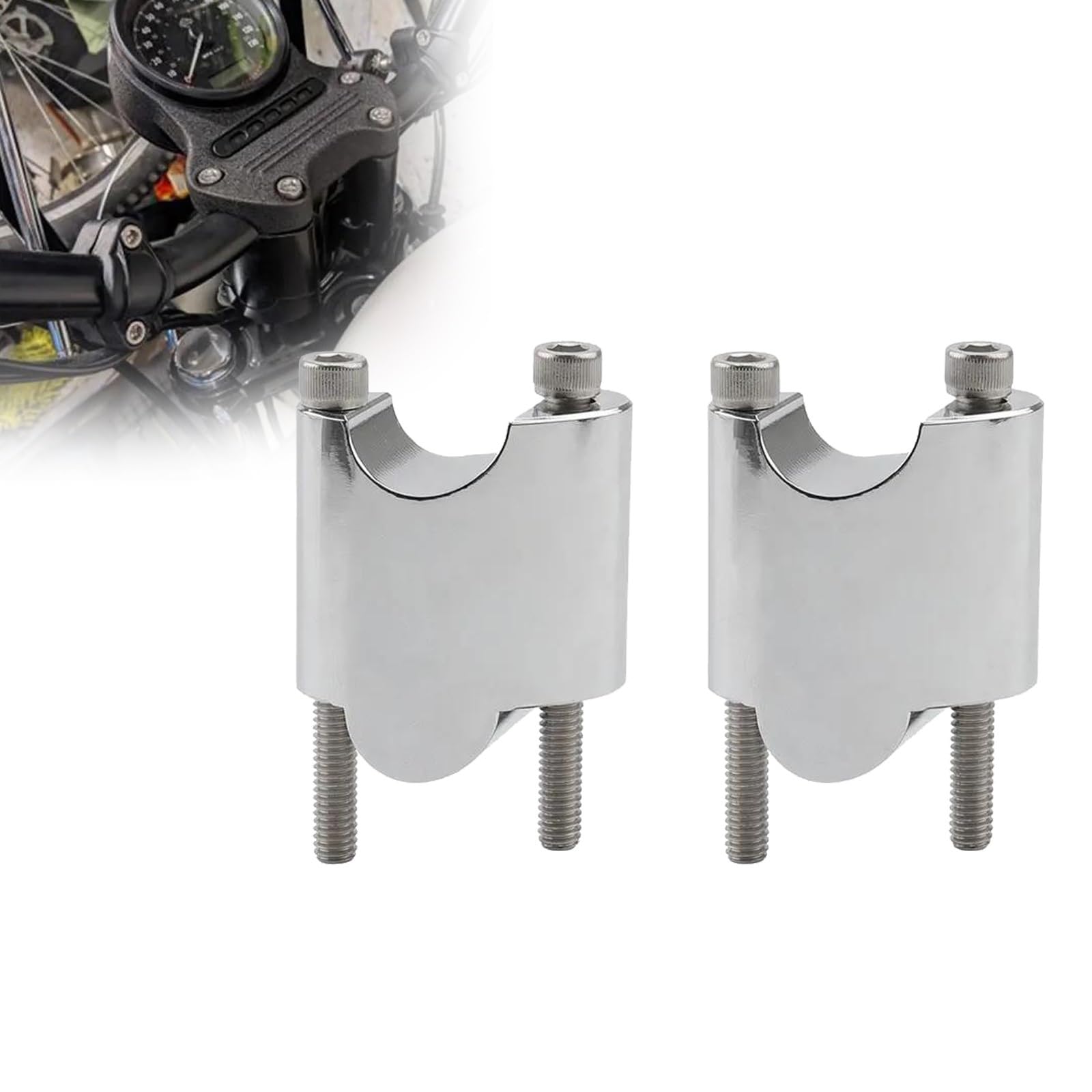 Rehausseur guidon CNC chrome de qualité supérieure pour Sportster XL1200X