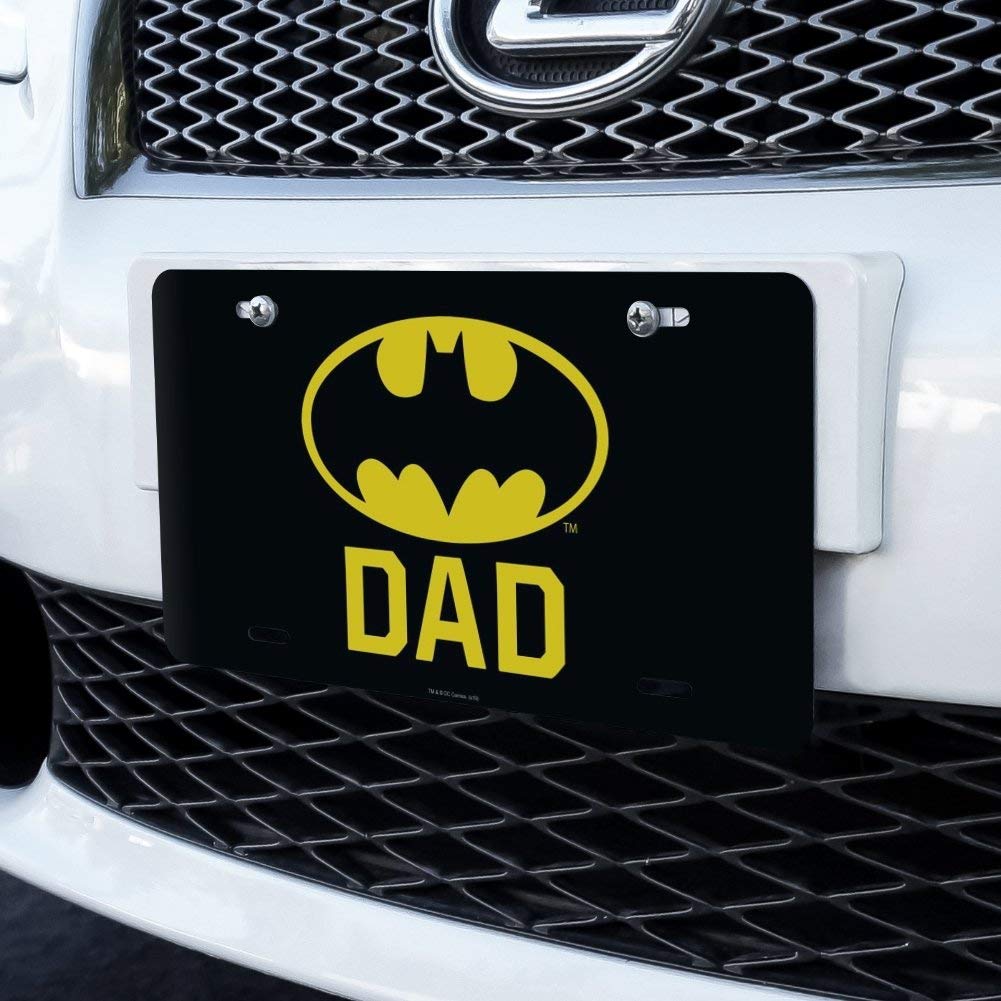GRAPHICS & MORE Batman Bat Dad Shield Logo Novelty Metal Vanity Tag License Plate