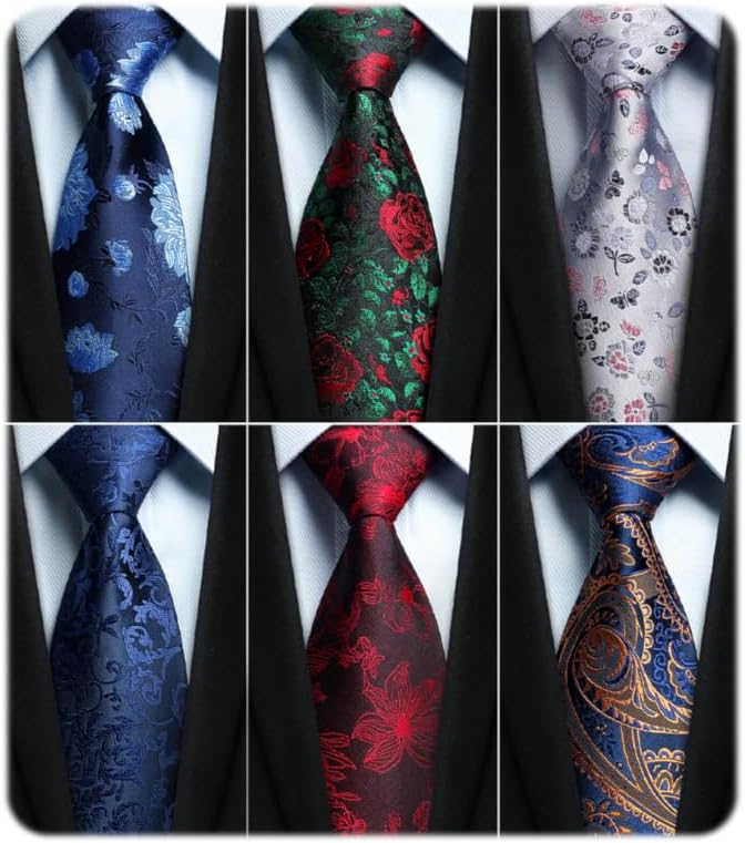 Amazon | [Enlision] 洗える ネクタイ6本セット 結婚式 シルク セット