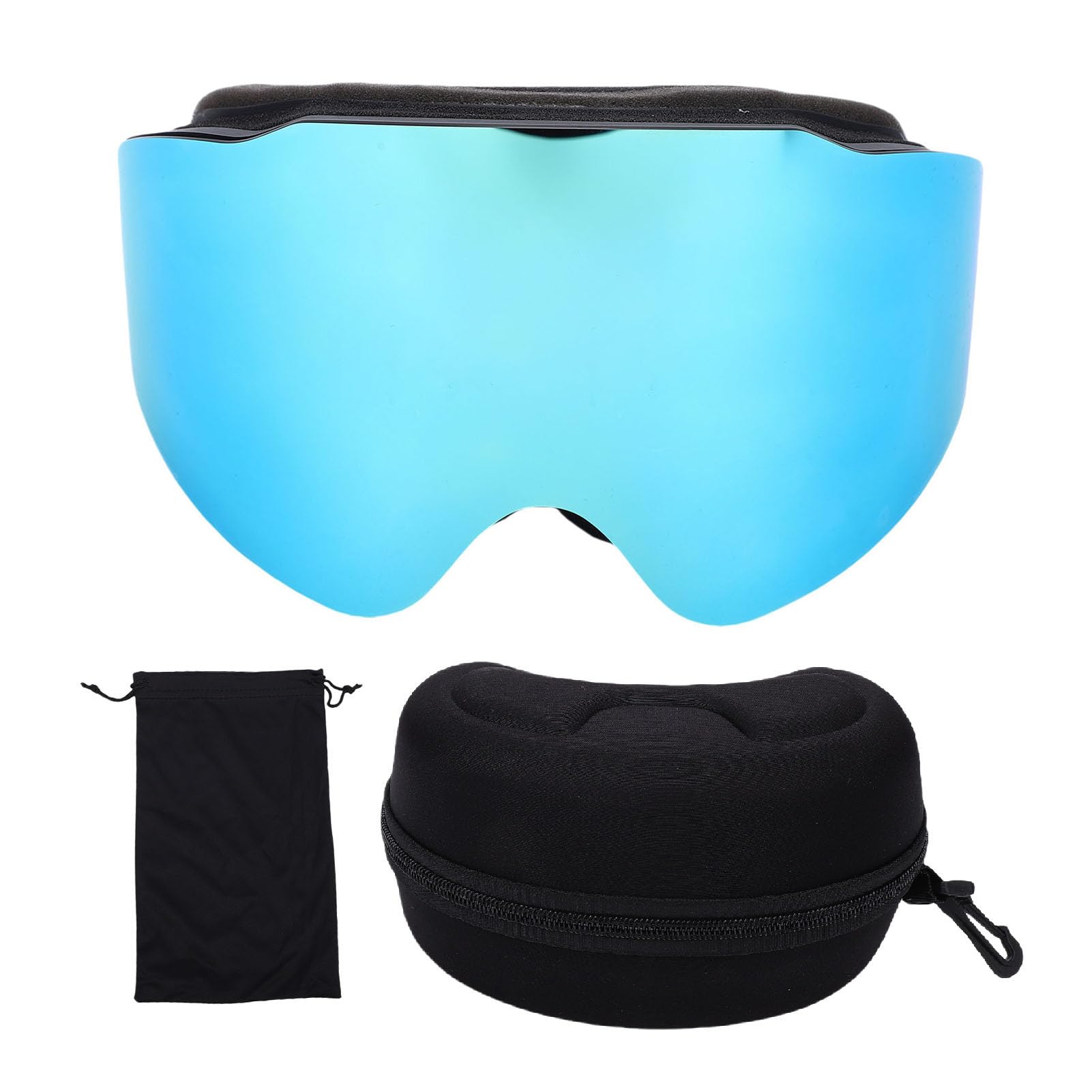 Maschere da Sci Maschere da Antiappannamento a Doppio Strato con Lenti di Protezione UV per Uomo Donna, Compatibile con Occhiali Miopia, Unisex per Sci Snowboard Slitta Canina ATV Dirt Bike
