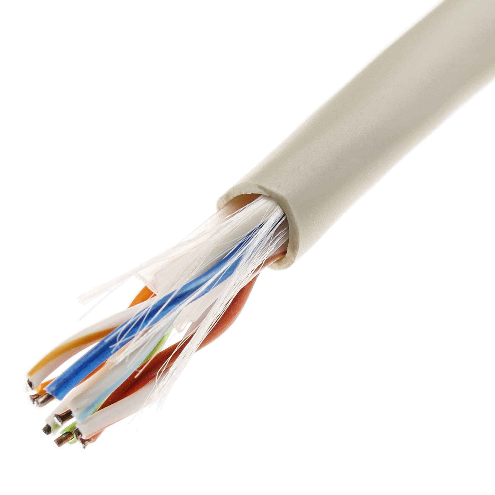 BeMatik - Bobina matassa di Cavo di Rete LAN UTP categoria Cat.6 24AWG Rigido CCA Grigio 100m
