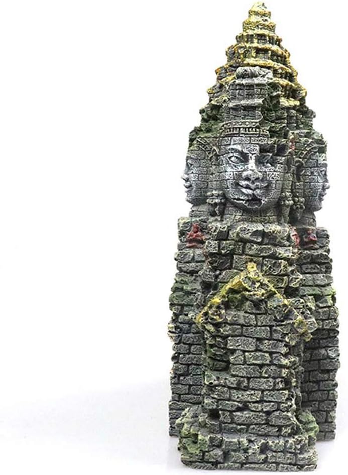Ancient Cambodian Erawan Statue Fish Tank Landscaping Ornament Simulation Crafts,Fish Aquarium Decoration,Resin
