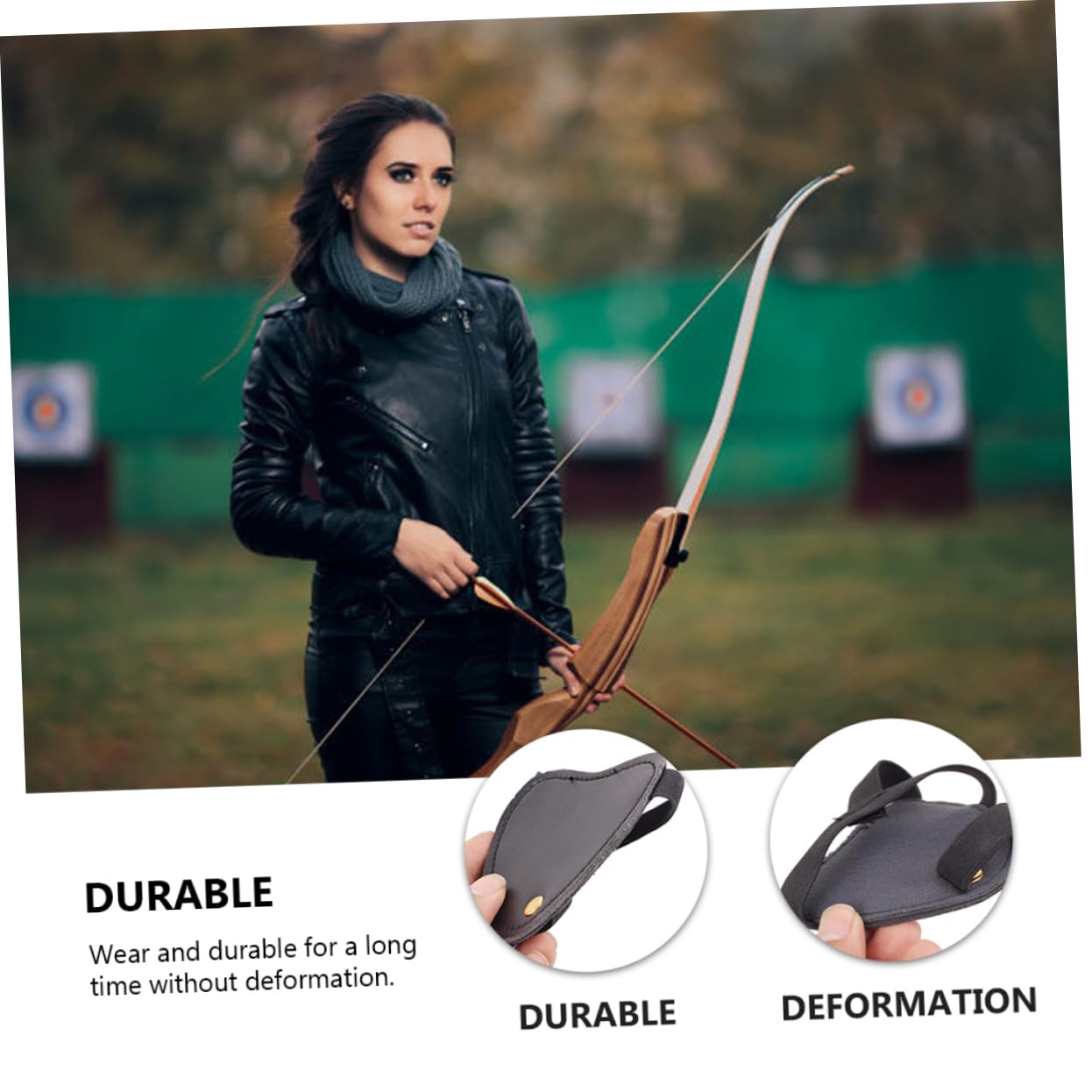 BRIGHTFUFU Finger t for One Piece Glove Arm Guard Arrow Accessory Comfortable for Right Hand Use