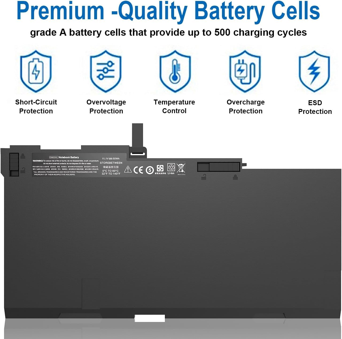 CM03XL laptop Batteria per HP Elite Book 740 745 750 755 840 845 850 855 G1 G2 Series CO06 CO06XL CM03 CM03050XL 717376-001 716724-421
