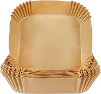 Vista 12 de BYKITCHEN 300 forros de papel desechables para freidora de aire Ninja AF141 5 QT Pro AF181 6.5QT, Cosori Chefman de 6 cuartos de galón y otros 5 a 8