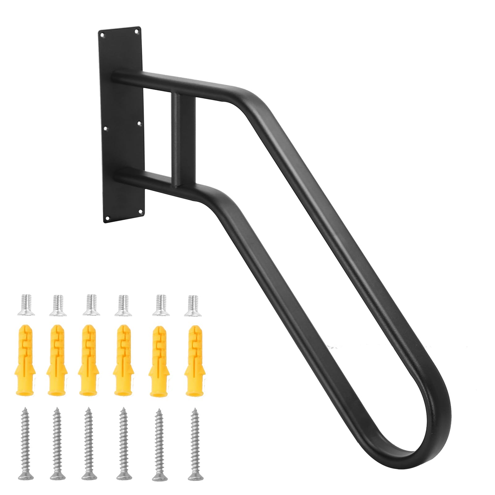 Sidasu 1pcs U-Shaped Wall Mount Handrail-Wall Mounted U Shaped Stair Hand Railing for Outdoor 1-3 Step,26.7''Length,19.68''Height