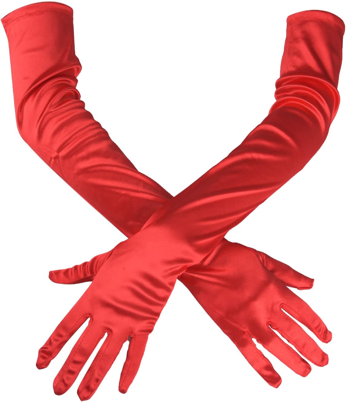 1920 Long Satin Gloves Elbow Satin Gloves Bridal Fancy Dress Gloves Wedding Prom Opera Gloves for Women Girls