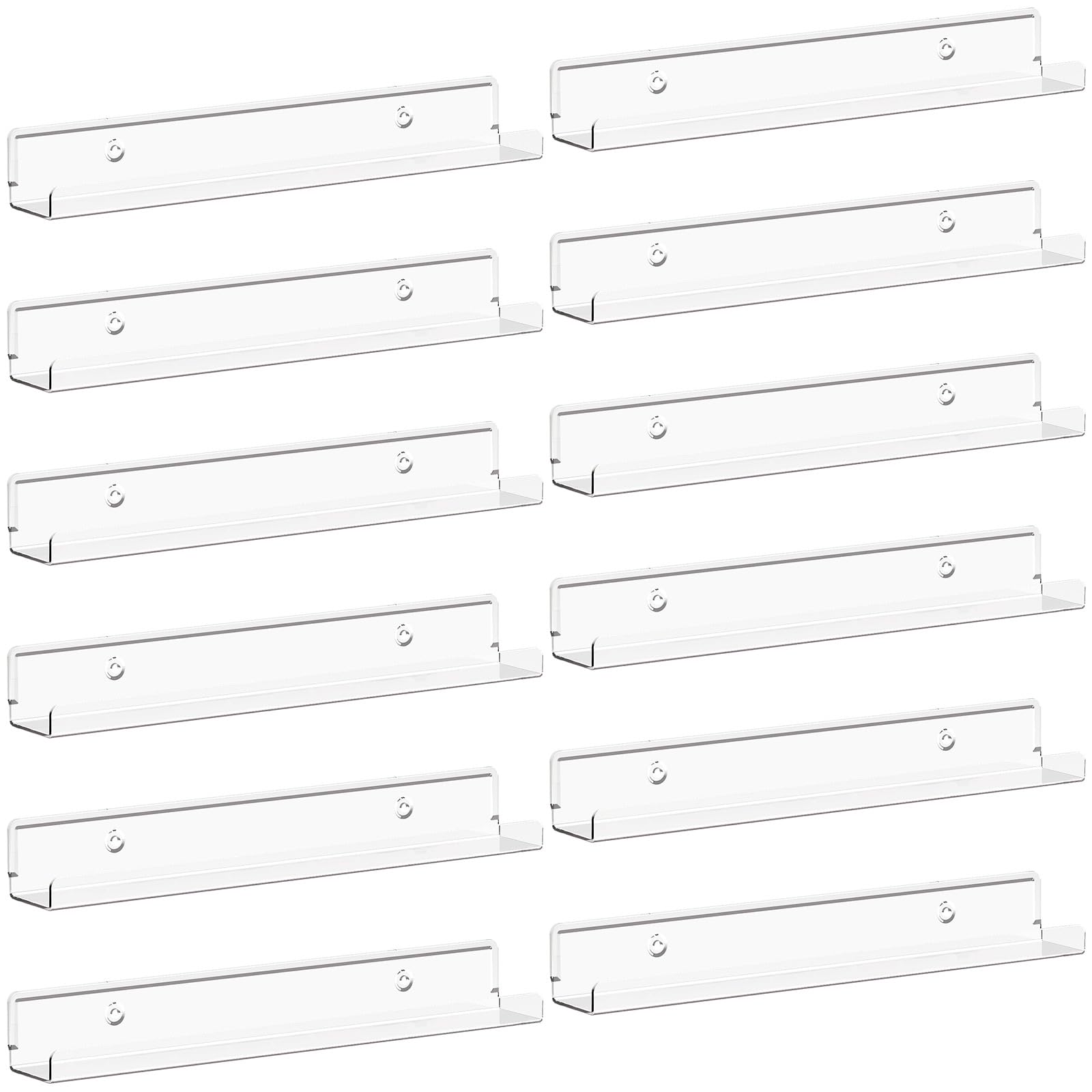Lifewit Vinyl Record Shelves - Clear Acrylic -12 Lifewit Vinyl Record Shelves - Clear Acrylic -12
